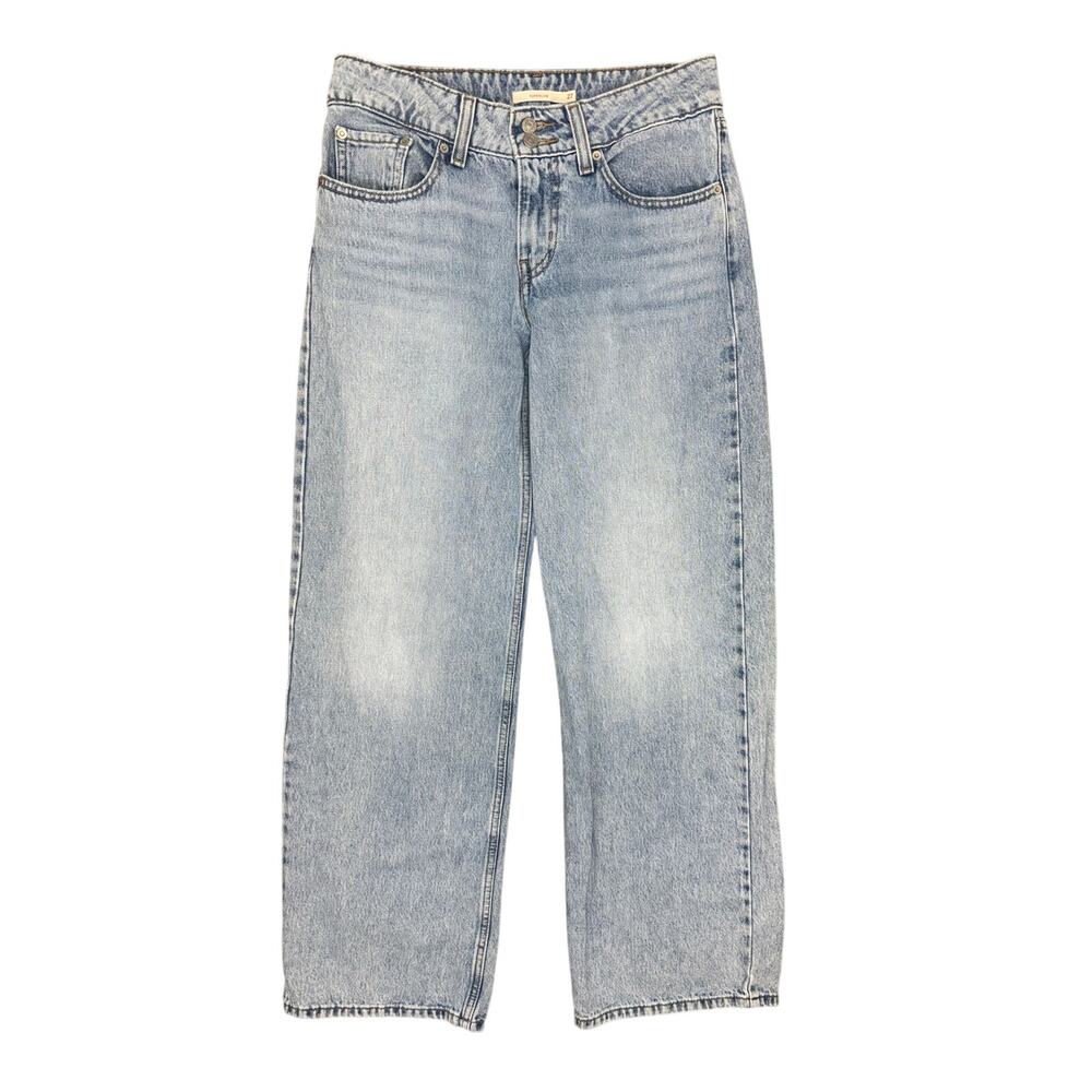 Levi's Superlow Wide Leg Jeans Women's Size 27 Light Wash Low Rise
